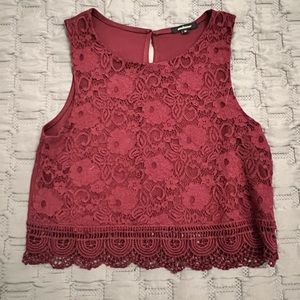 Maroon cropped tank